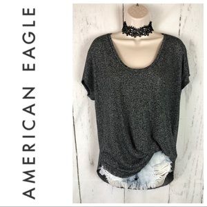 AEO soft & sexy black knit tee